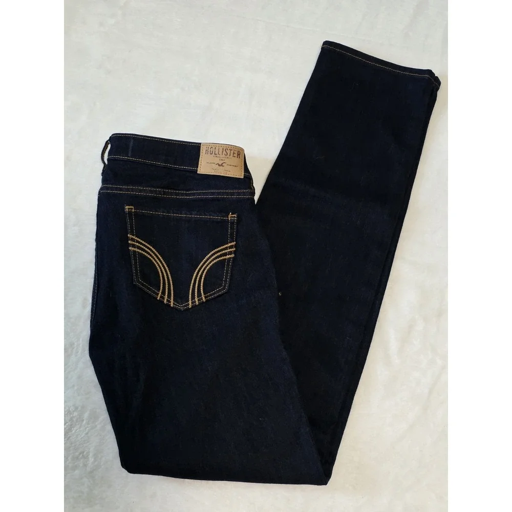 Hollister Y2K Womens 28x32 7R Dark Wash Low Rise Straight Leg Denim Jeans